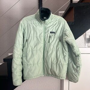 Patagonia mint green puffer jacket